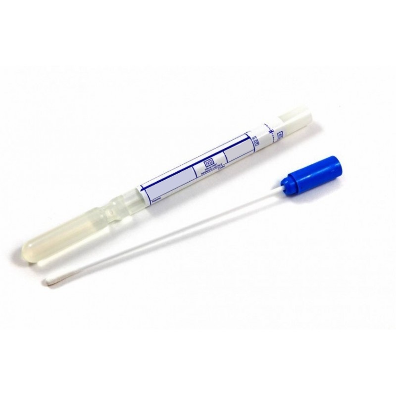 Set 100 bucati, exudat faringian steril cu mediu, plastic