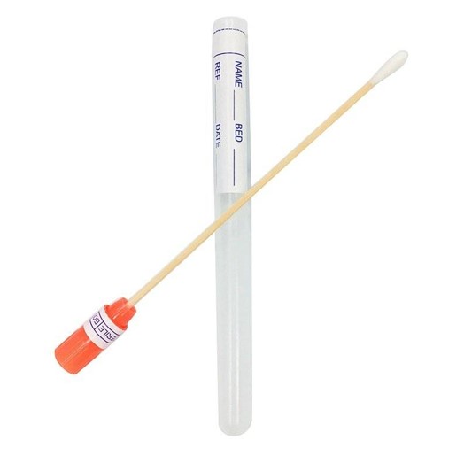 Set 100 bucati, exudat faringian steril, plastic