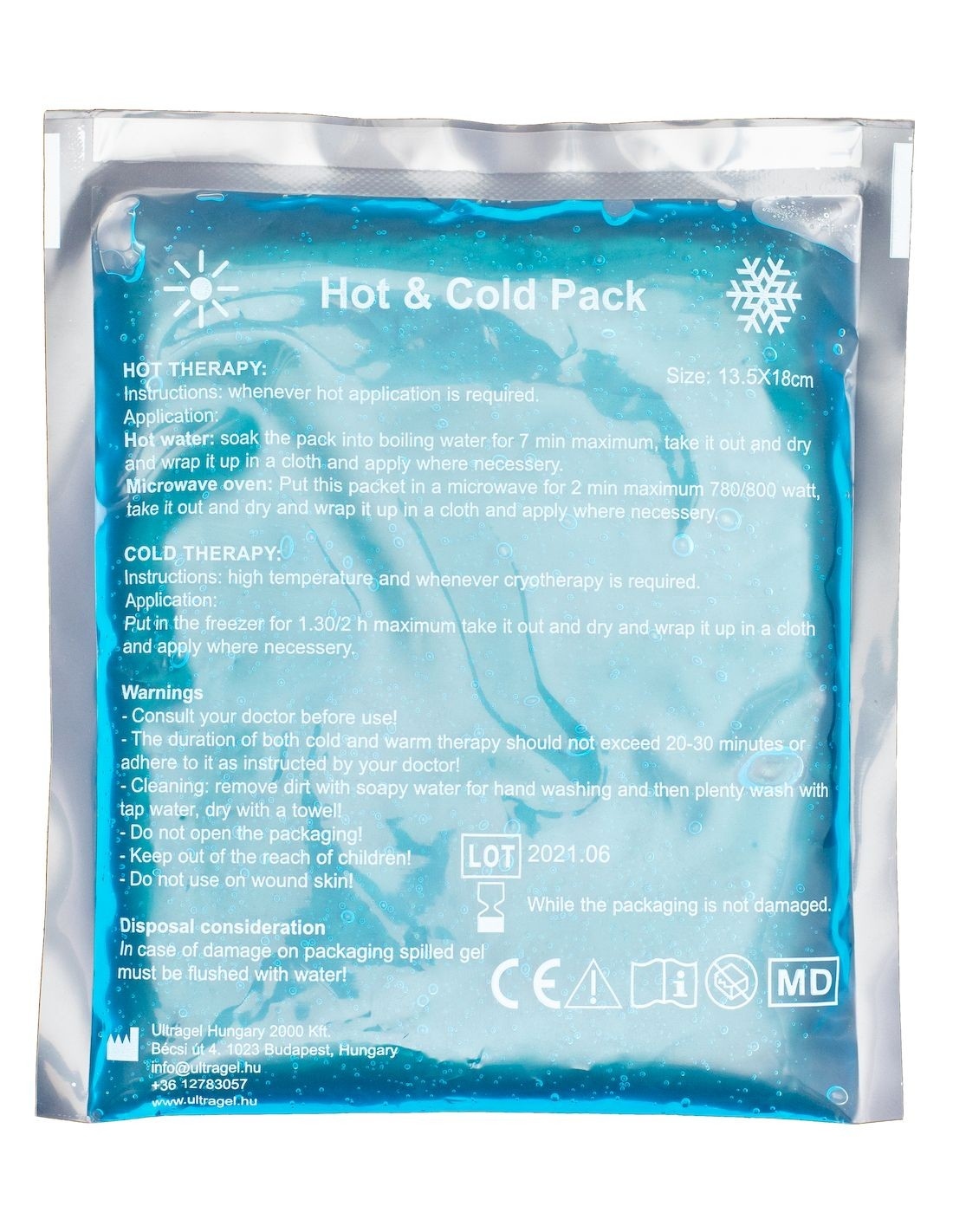 Punga gel rece/cald ultragel 18cm