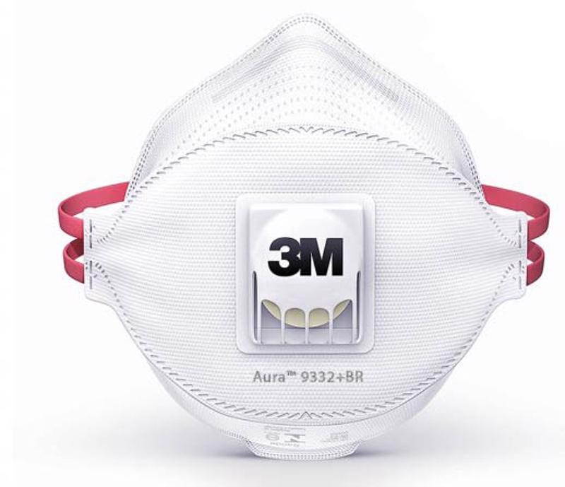 Set 10 bucati - masca ffp3 respiratorie cu supapa 3m aura 9332