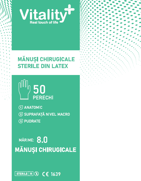 Manusi chirurgicale pudrate vitality, 50 perechi/cutie